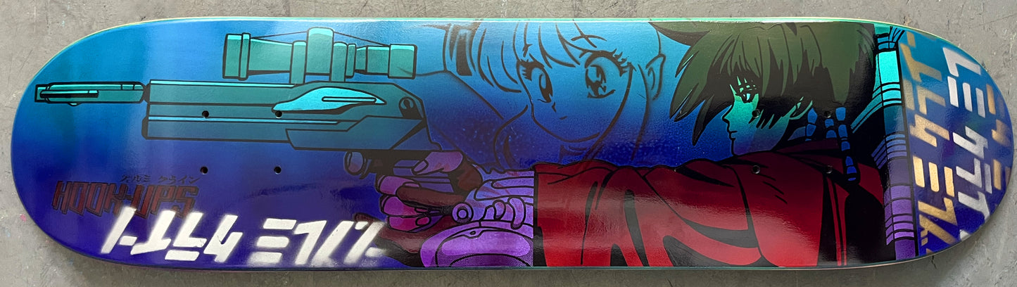 iria hunter 7.5 X 31.75 ANODIZED BLUE/PURPLE MIXED PROCESS SIGNED 1 of 1