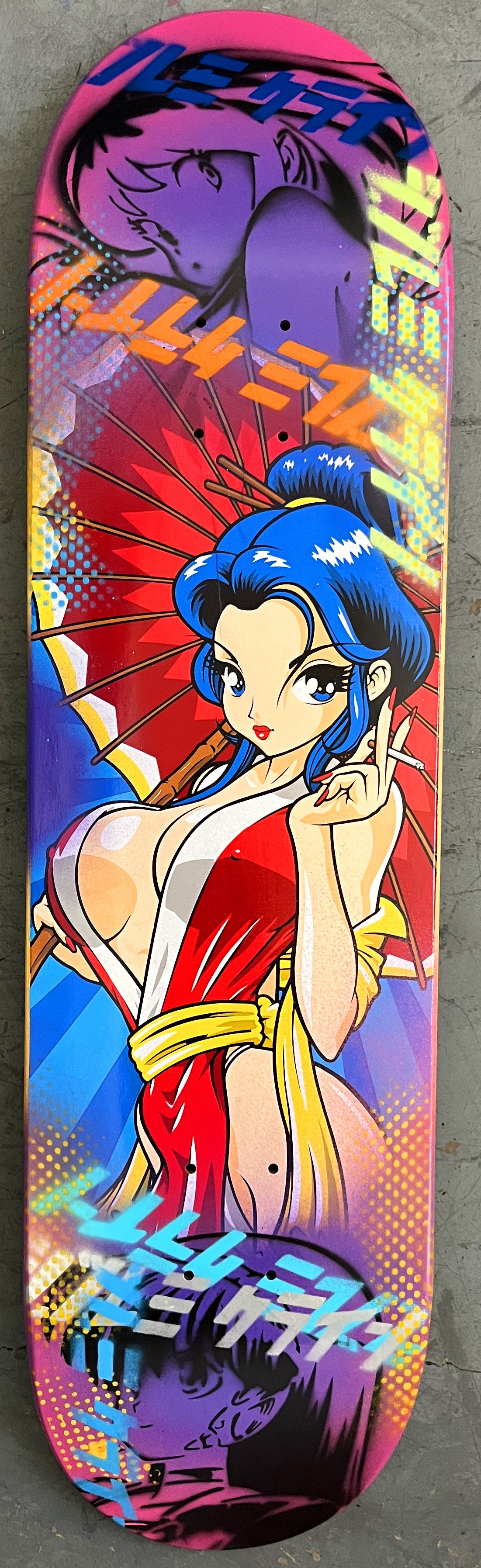 geisha 8.25 X 32.25 PURPLE/BLUE MIXED PROCESS SIGNED 1 of 1