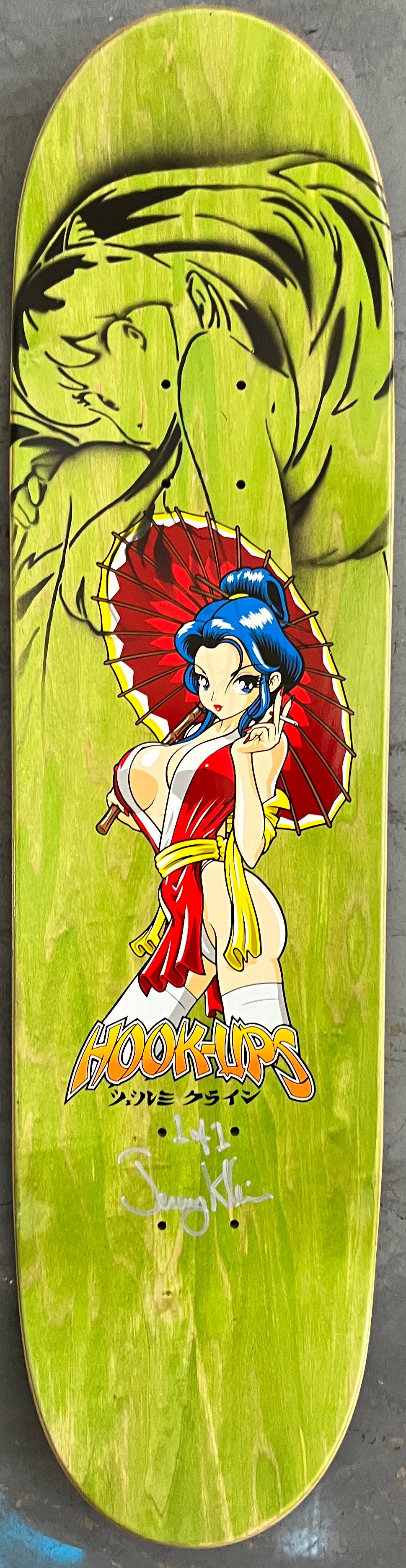 geisha 8.25 X 32.25 PURPLE/BLUE MIXED PROCESS SIGNED 1 of 1