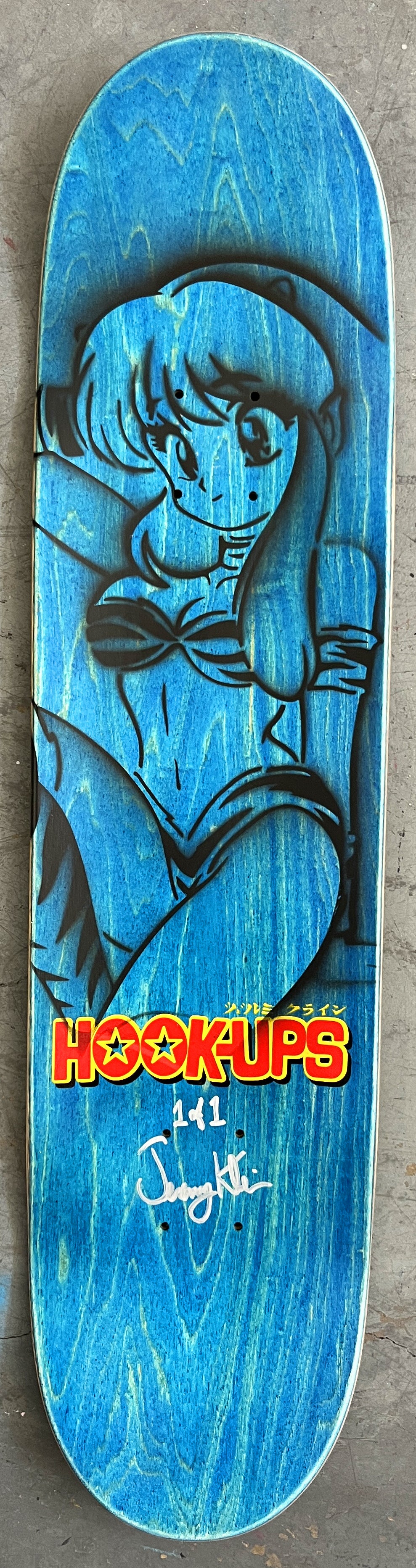 wowzer 7.88 X 31.75 BLUE MIXED PROCESS SIGNED 1 of 1