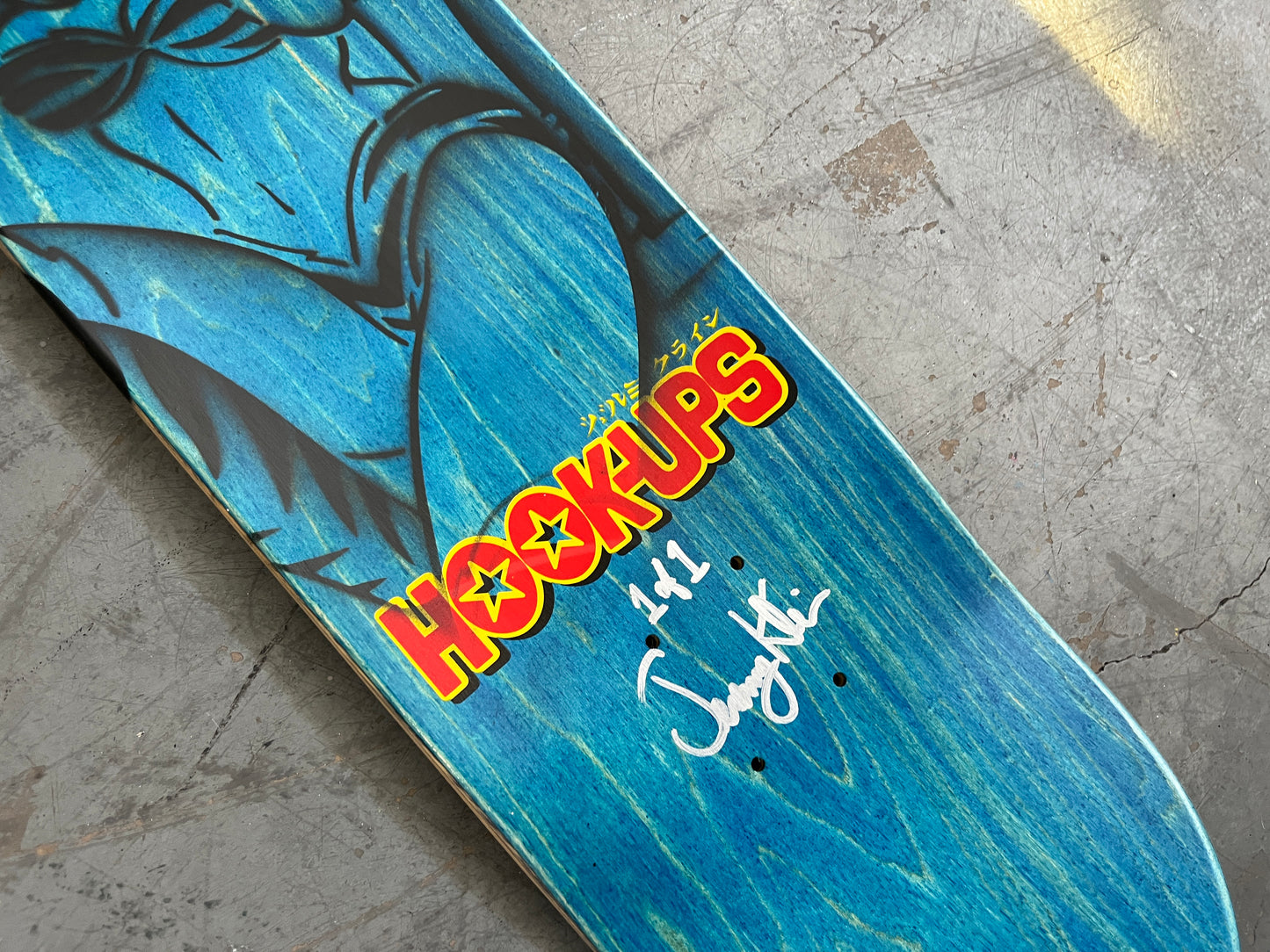 wowzer 7.88 X 31.75 BLUE MIXED PROCESS SIGNED 1 of 1