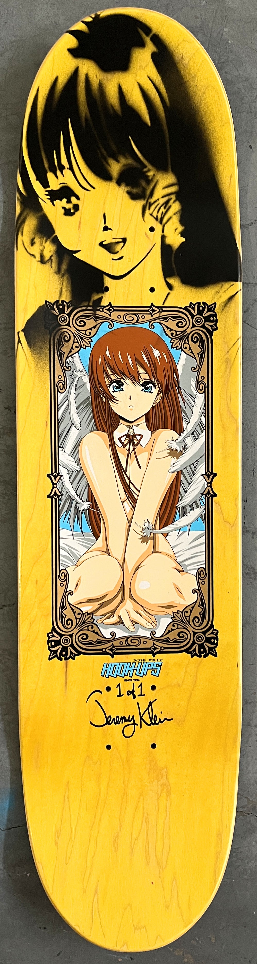 angel girl 8 X 31.75 YELLOW/ORANGE MIXED PROCESS SIGNED 1 of 1