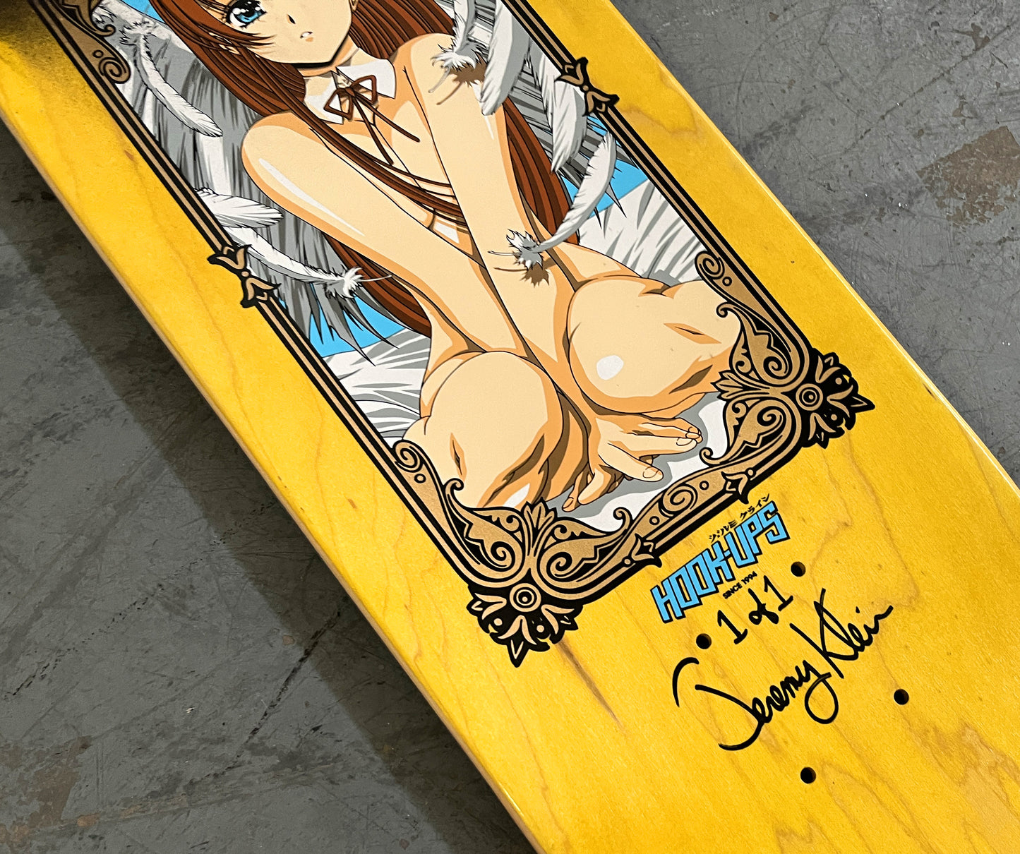 angel girl 8 X 31.75 YELLOW/ORANGE MIXED PROCESS SIGNED 1 of 1