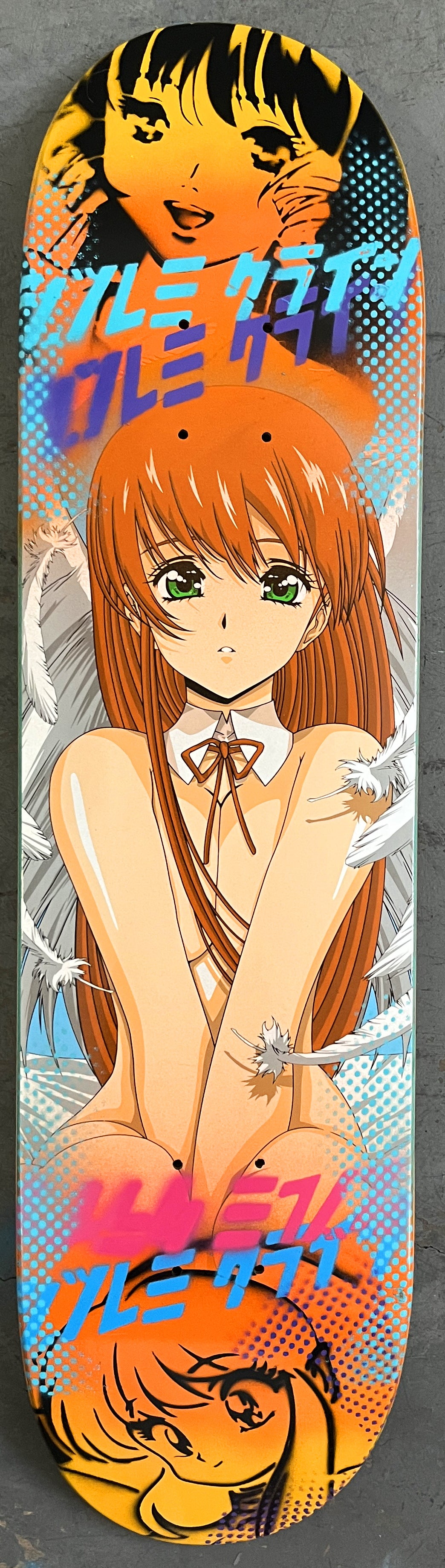 angel girl 8 X 31.75 YELLOW/ORANGE MIXED PROCESS SIGNED 1 of 1