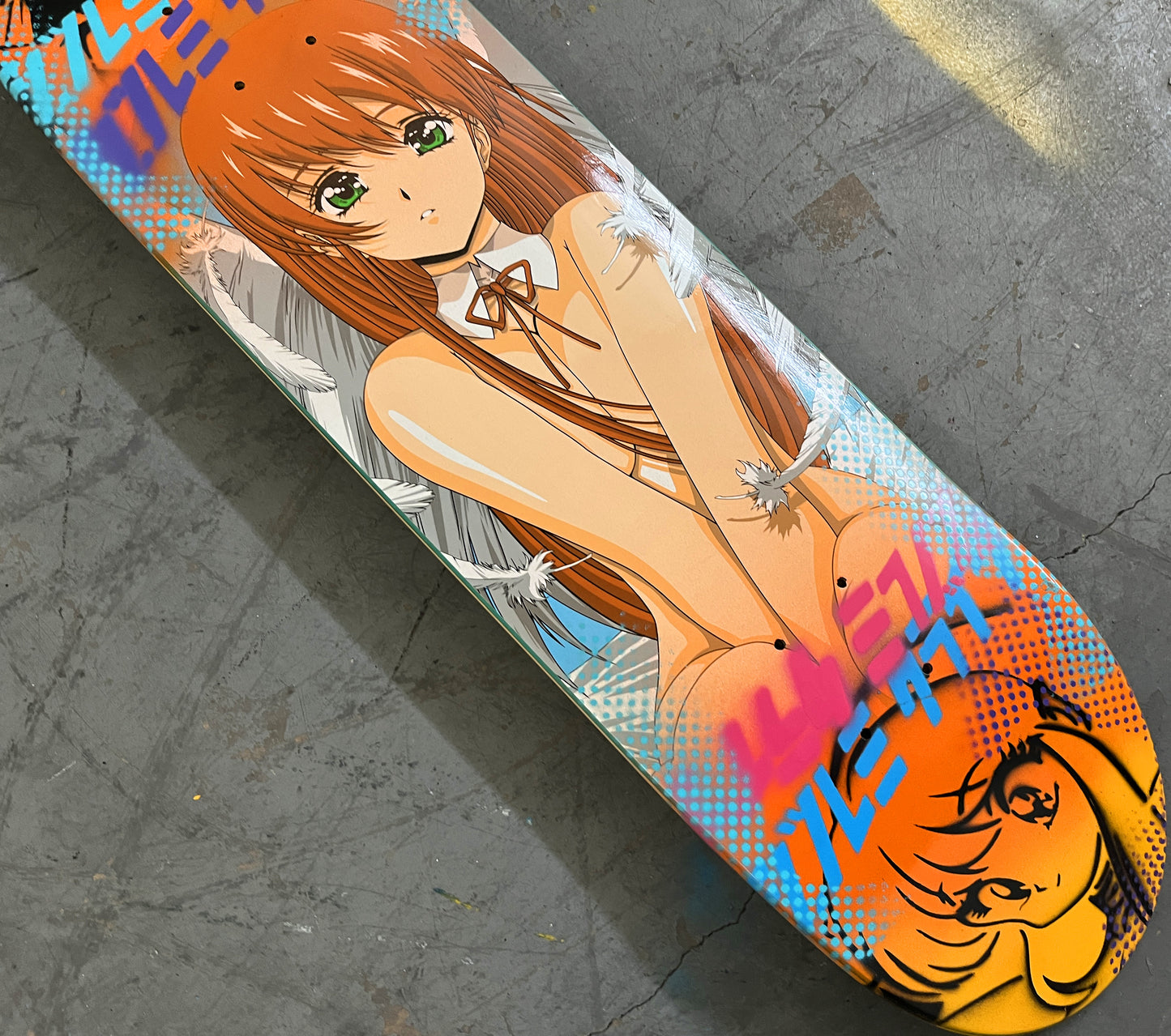 angel girl 8 X 31.75 YELLOW/ORANGE MIXED PROCESS SIGNED 1 of 1