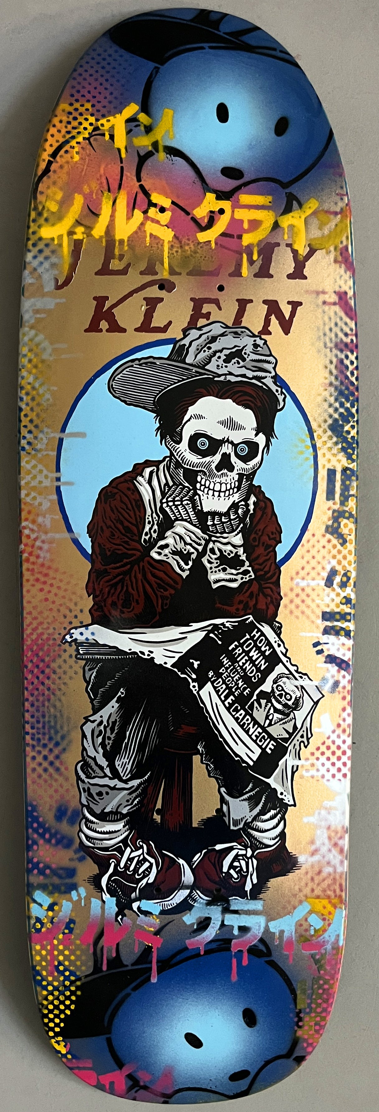 black eye kid skull 9.5 MIXED PROCESS METALLIC GOLD SIGNED 1 of 1