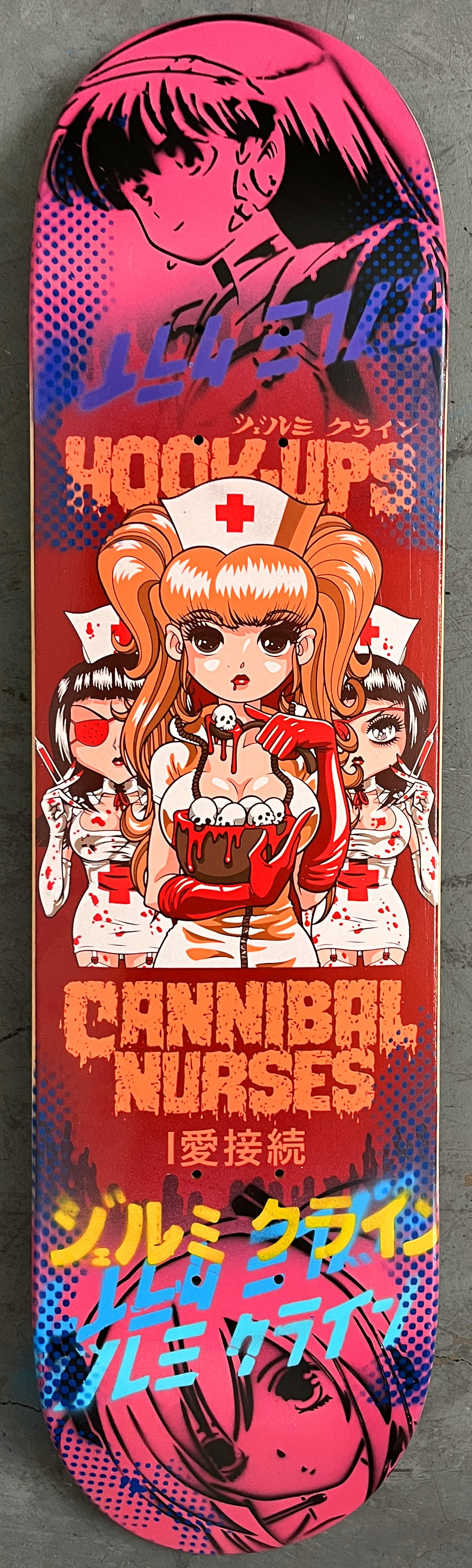 cannibal nurses 8 X 31.75 PINK MIXED PROCESS SIGNED 1 of 1