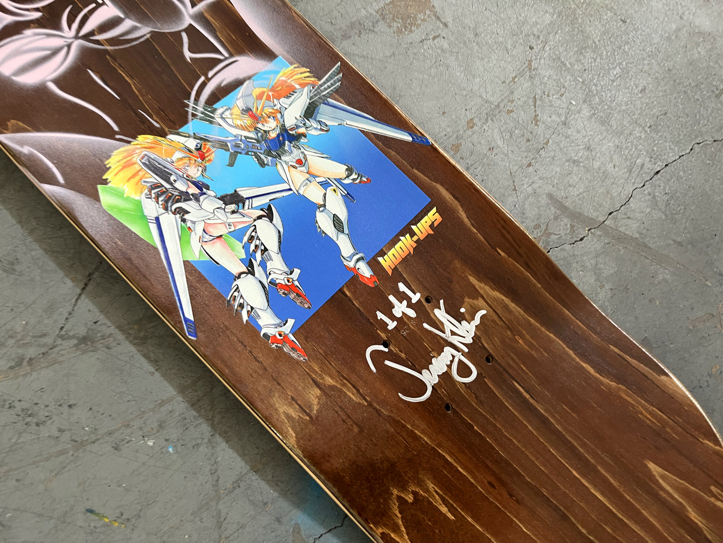 mobile suits 8.25 X 32.25 BLUE MIXED PROCESS SIGNED 1 of 1
