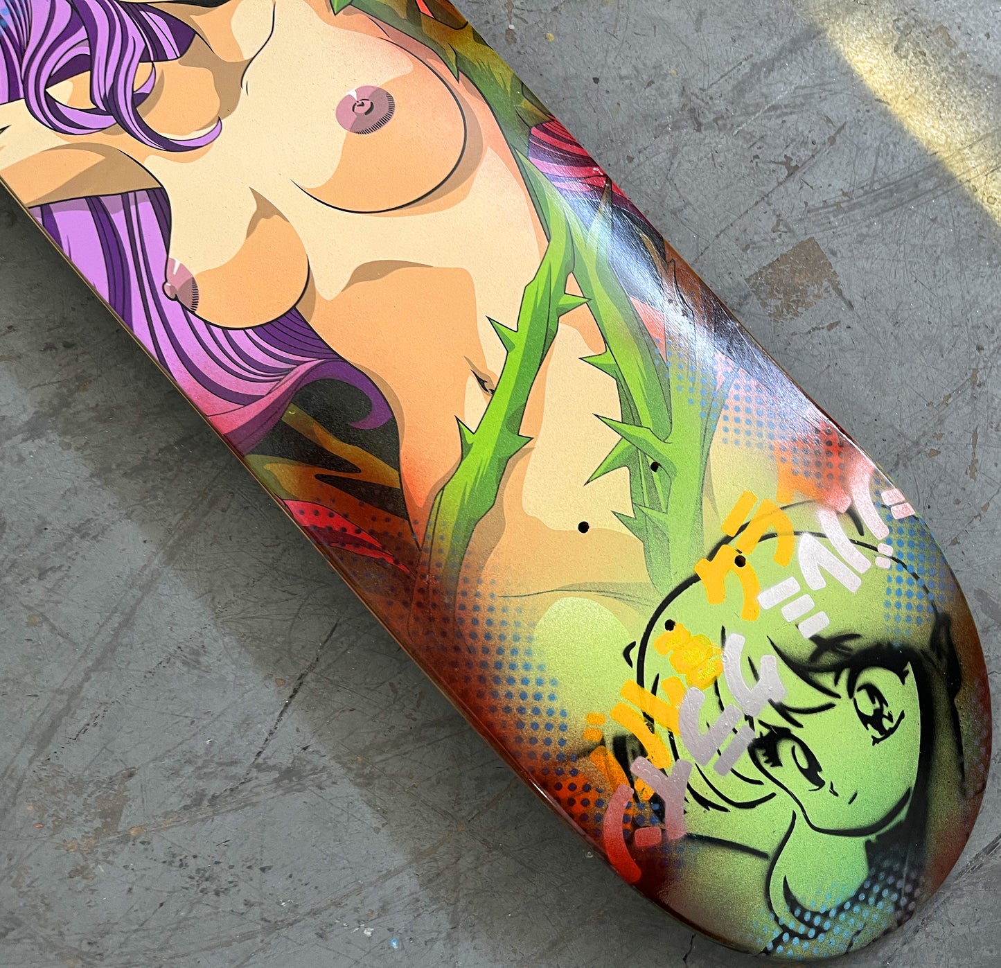 thorn paradise 8.25 X 32.25 GREEN MIXED PROCESS SIGNED 1 of 1