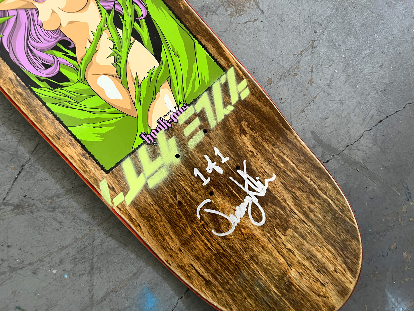 thorn paradise 8.25 X 32.25 GREEN MIXED PROCESS SIGNED 1 of 1