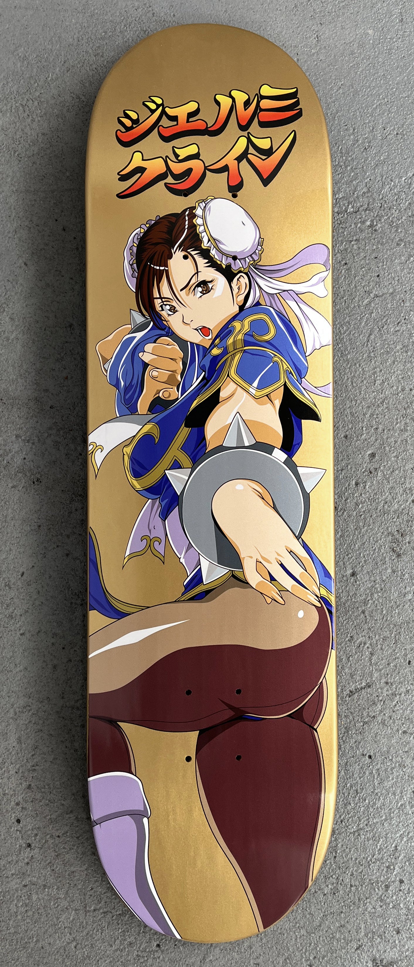 SIGNED chun li 2 METALLIC GOLD DIPPED 8.25 X 32