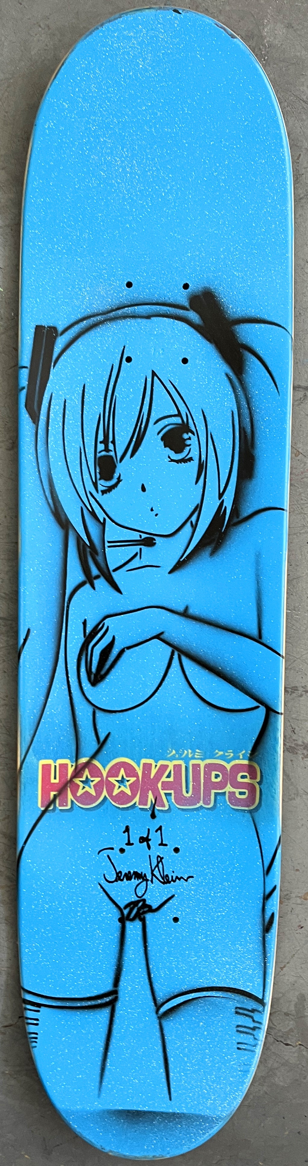 luigina 7.88 X 31.75 YELLOW/AQUA/ORANGE MIXED PROCESS SIGNED 1 of 1