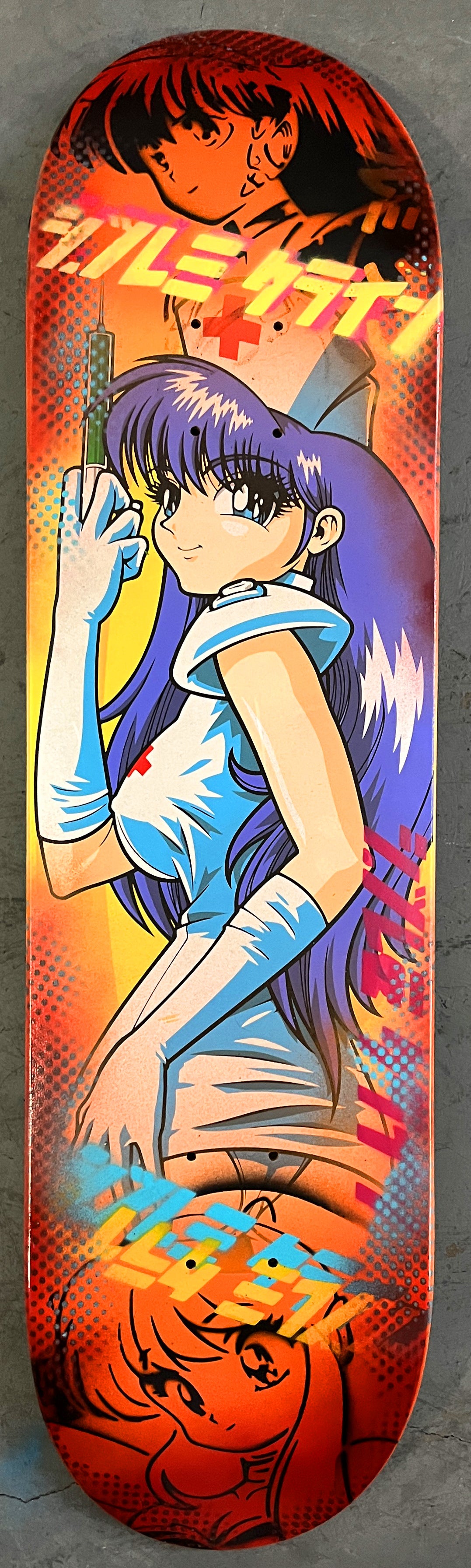 nurse cherry 8.25 X 32.25 YELLOW/RED ANODIZED MIXED PROCESS SIGNED 1 of 1