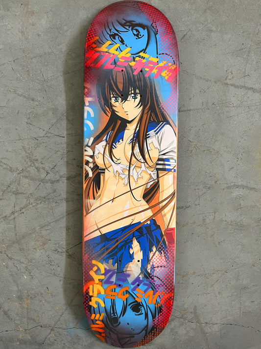 battle school girl 8 X 31.75 BLUE/RED MIXED PROCESS SIGNED 1 of 1