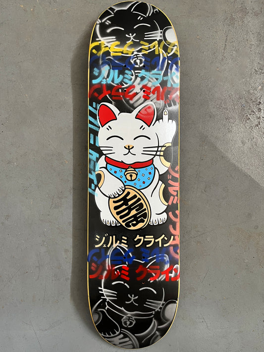 unlucky cat MATTE BLACK 8.0 X 31.75 MIXED PROCESS 1 OF 1 SIGNED