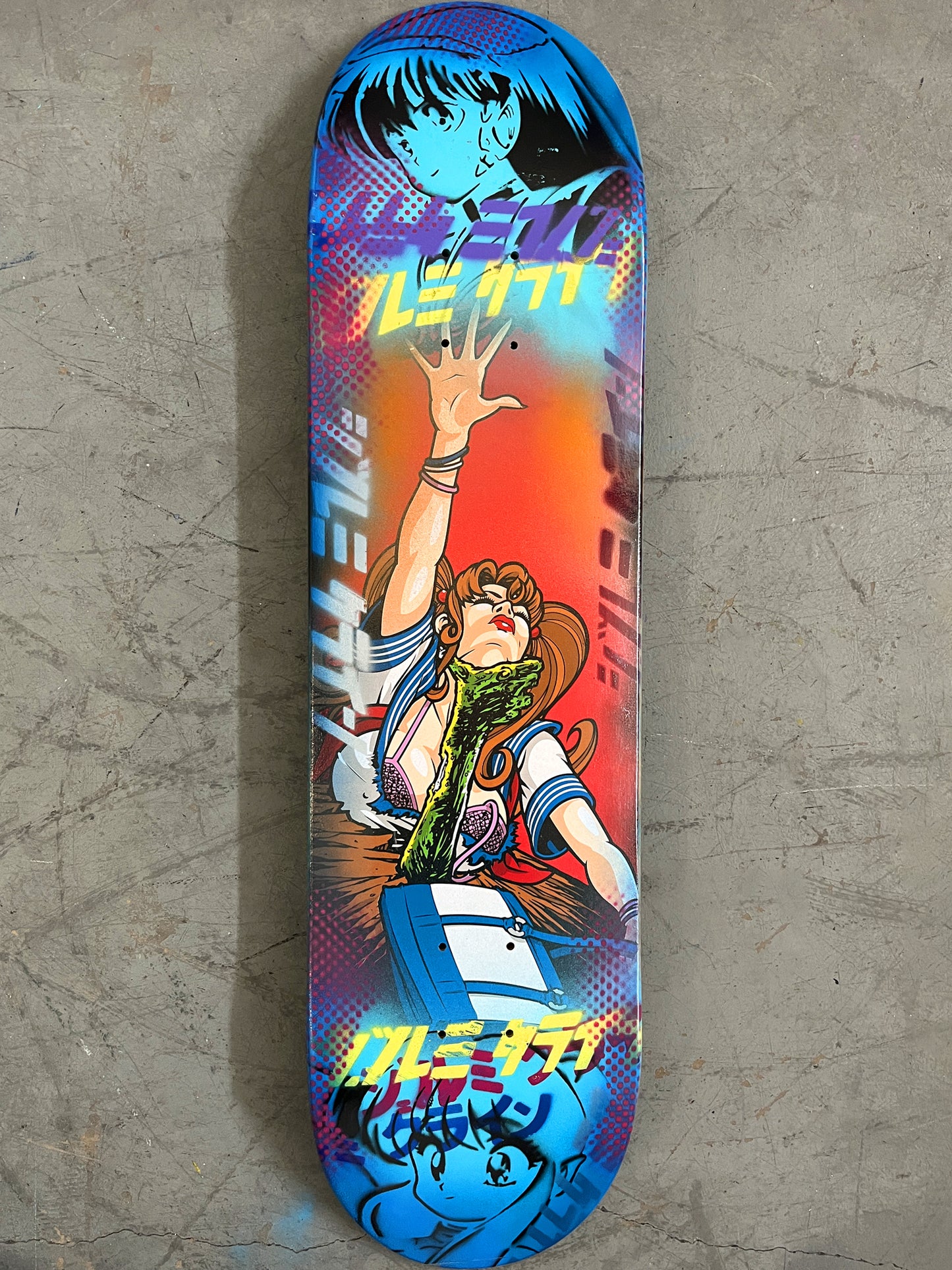 evil dead 8.0 X 31.75 BLUE/PURPLE MIXED PROCESS SIGNED 1 of 1