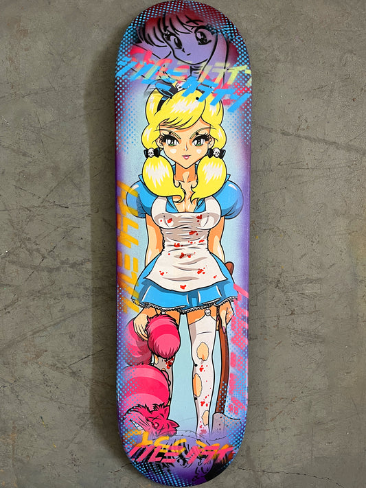 evil alice 8.5 X 32.25 LILAC GLITTER /PURPLE ANODIZED MIXED PROCESS SIGNED 1 of 1