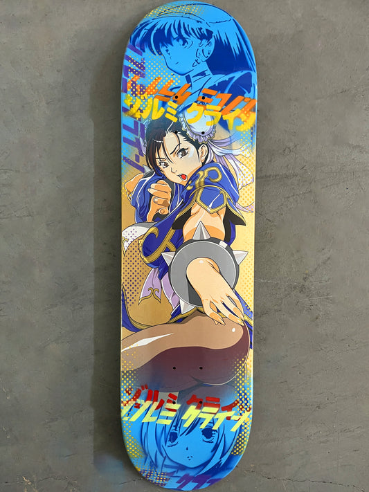 chun li 8.25 X 32.25 BLUE/LIGHT BLUE MIXED PROCESS SIGNED 1 of 1