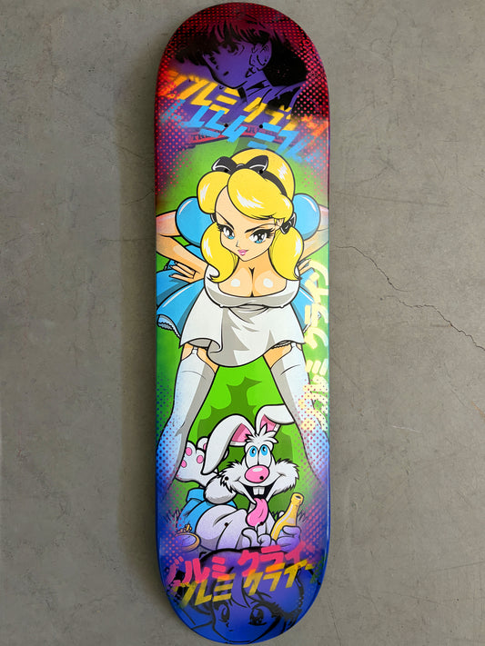 alice & friends PURPLE/RED ANODIZED - 8.25 X 32.25 MIXED PROCESS SIGNED 1 of 1