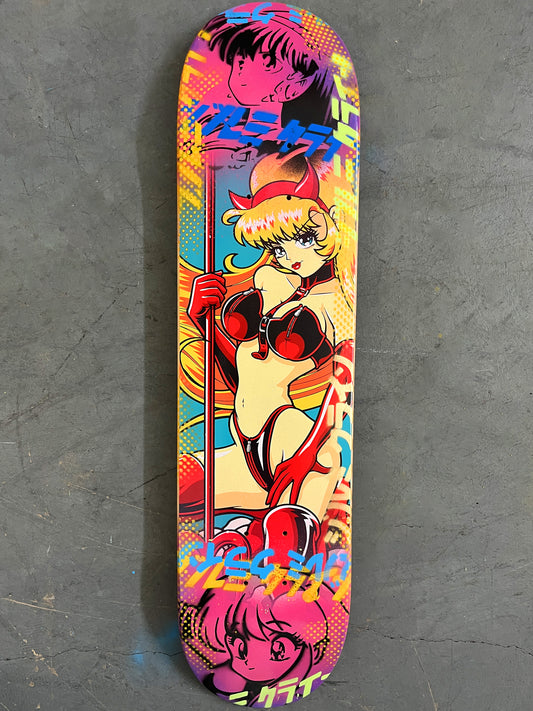 devil maiden 7.75 X 31.75 PINK/PURPLE MIXED PROCESS SIGNED 1 of 1