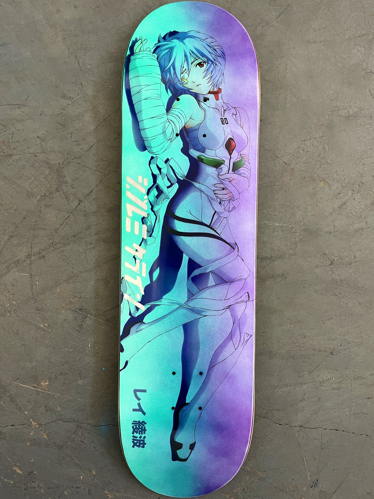 rei 3 8.25 X 32.25 ANODIZED PURPLE/AQUA MIXED PROCESS SIGNED 1 of 1