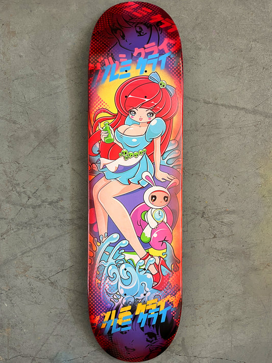 alice 7.88 X 31.75 PURPLE/YELLOW/RED ANODIZED MIXED PROCESS SIGNED 1 of 1