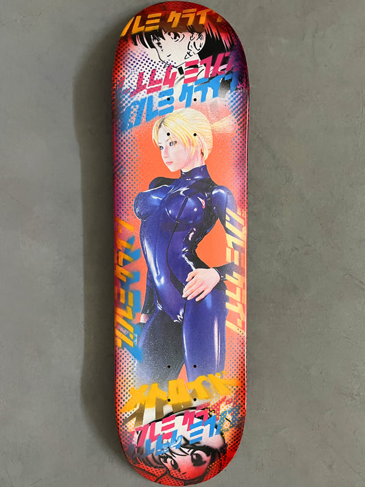 samus zero suit 8.25 X 32.25 WHITE/RED ANODIZED MIXED PROCESS SIGNED 1 of 1