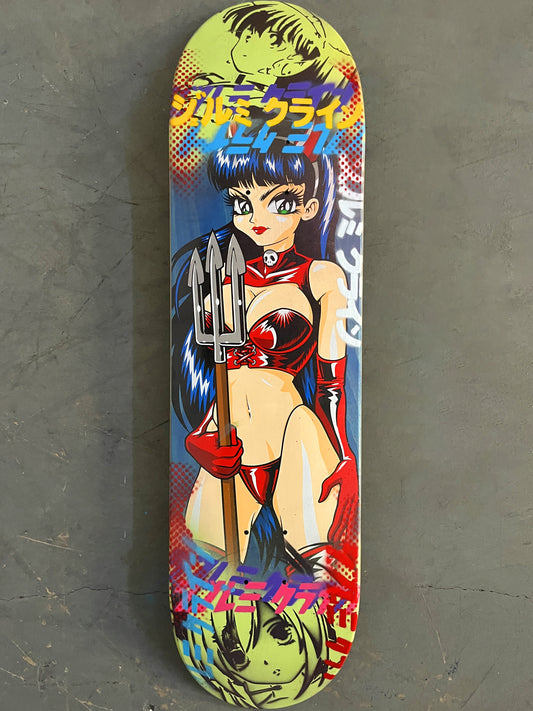 devil girl 8.25 X 32.25 GREEN MIXED PROCESS SIGNED 1 of 1