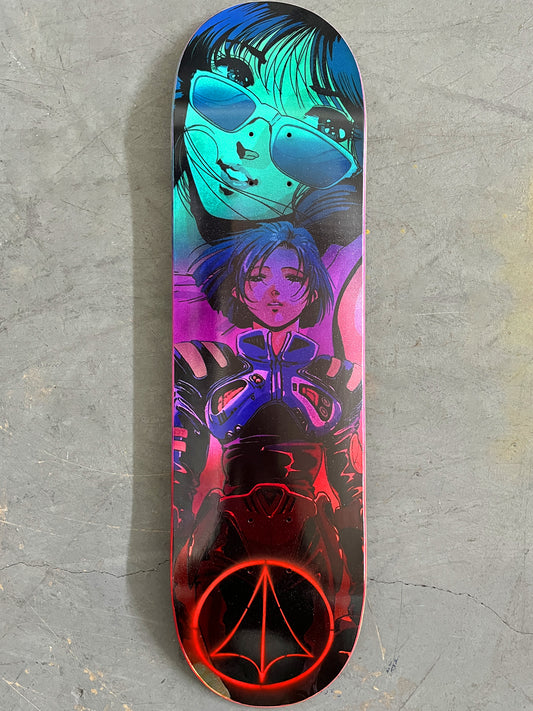 SIGNED macross 8.5 X 32.25 STARDUST AQUA/PURPLE/PINK/RED GRADIENT- 1 of 1