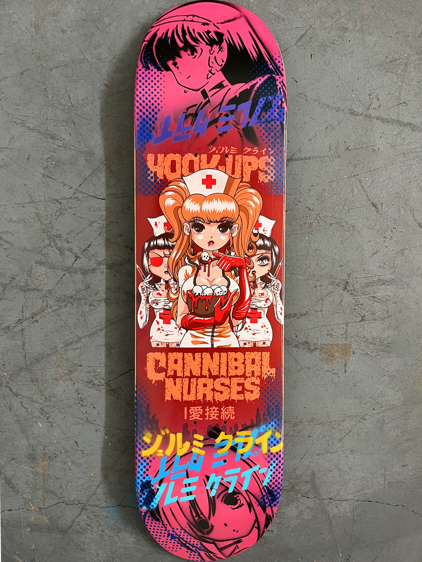 cannibal nurses 8 X 31.75 PINK MIXED PROCESS SIGNED 1 of 1