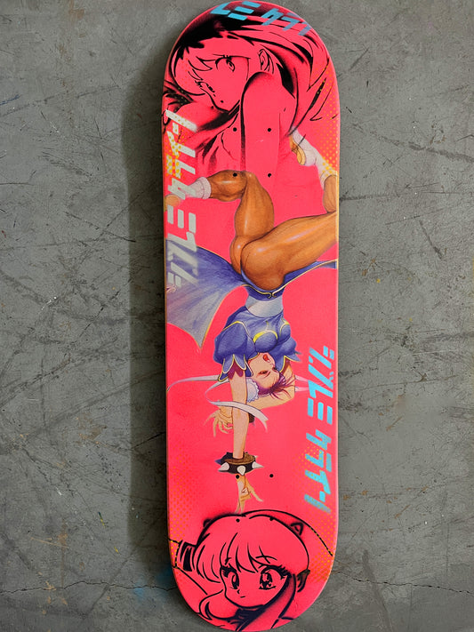 chun li 8.5 X 32.25 FLUORESCENT PINK MIXED PROCESS SIGNED 1 of 1