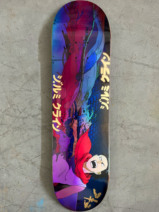 tetsuo mutation 8.25 X 32.25 BLUE/PURPLE ANODIZED MIXED PROCESS SIGNED 1 of 1