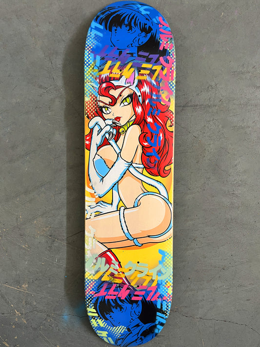 akiko III  7.8 X 31.75 BLUE MIXED PROCESS SIGNED 1 of 1