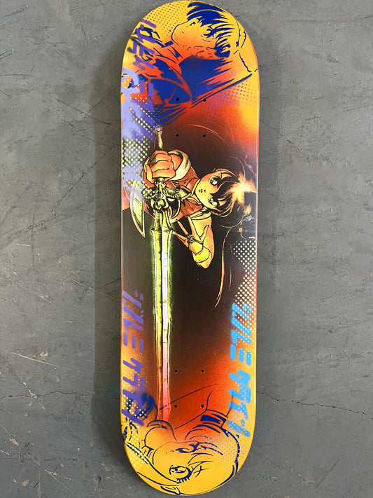 yoko RED/YELLOW HAND PAINTED BACKGROUND 9.5 X 31.75 1 OF 1