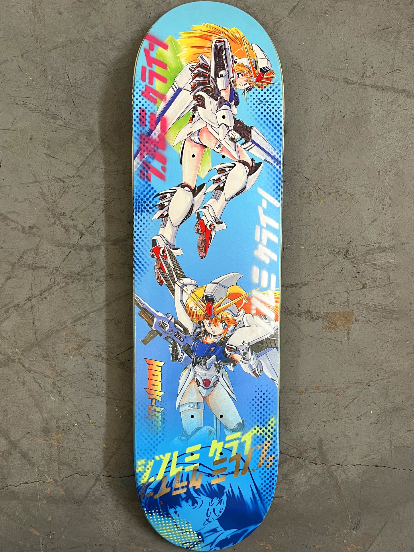 mobile suits 8.25 X 32.25 BLUE MIXED PROCESS SIGNED 1 of 1