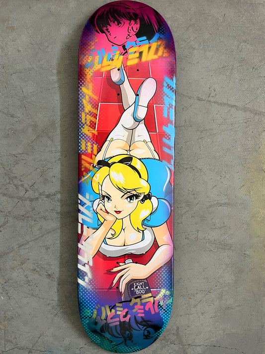 alice 8 ball 8.5 X 32.25 PINK/BLUE ANODIZED MIXED PROCESS SIGNED 1 of 1