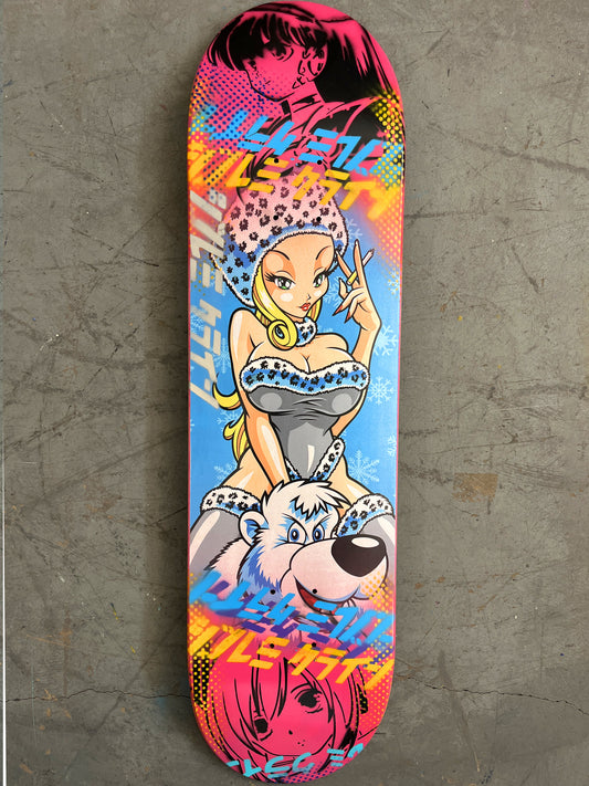 polar girl 8.25 X 32.25 PINK/BLUE MIXED PROCESS SIGNED 1 of 1