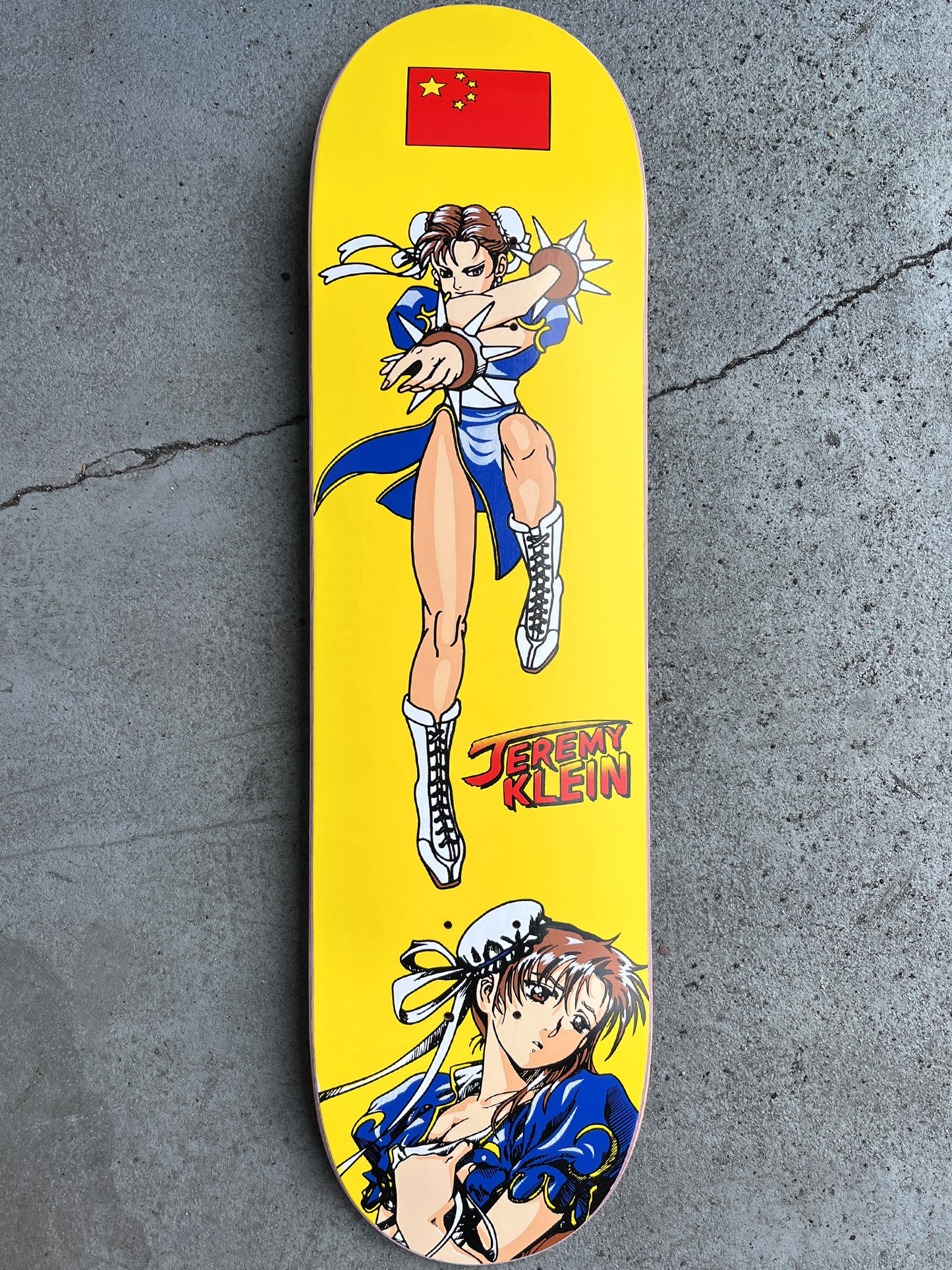 SIGNED OG chun li 8.25 X 32 HAND SCREENED
