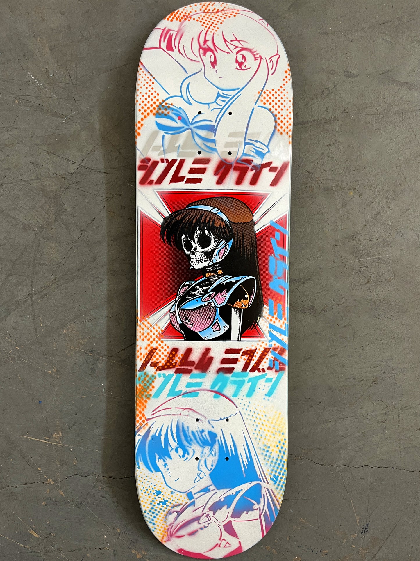 dream hawk WHITE GLITTER/BLUE/PINK 8.5 X 32.25 1 OF 1 SIGNED