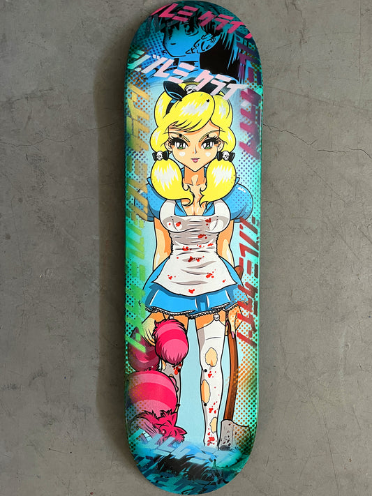 evil alice 8.5 X 32.25 BLUE/AQUA II ANODIZED MIXED PROCESS SIGNED 1 of 1