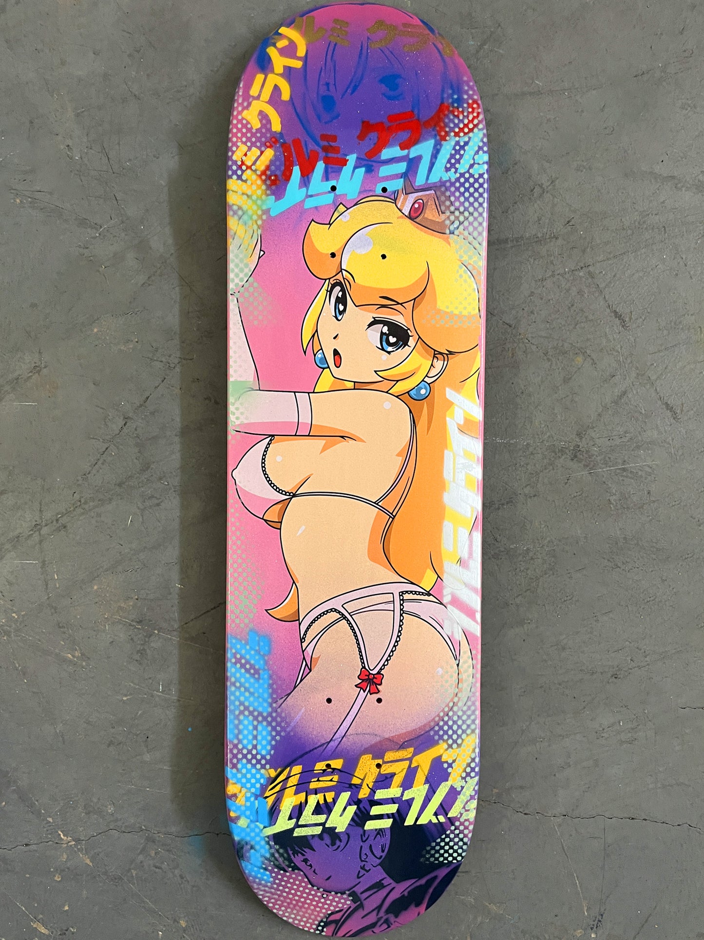 peach 8.25 X 32.25 PINK/PURPLE/BLUE MIXED PROCESS SIGNED 1 of 1