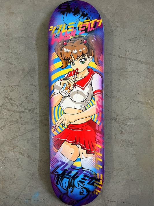 drinkin' sakura 8.25 X 32.25 BLUE/PURPLE ANODIZED MIXED PROCESS SIGNED 1 of 1