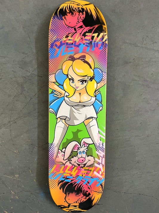 alice & friends 8.25 X 32.25 PINK/YELLOW MIXED PROCESS SIGNED 1 of 1