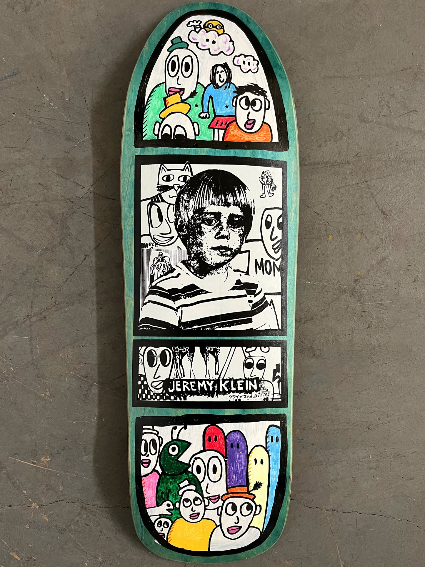 jk portrait W/HAND PAINTED BACKGROUND 9.75 X 31.75 MIXED PROCESS 1 OF 1 SIGNED