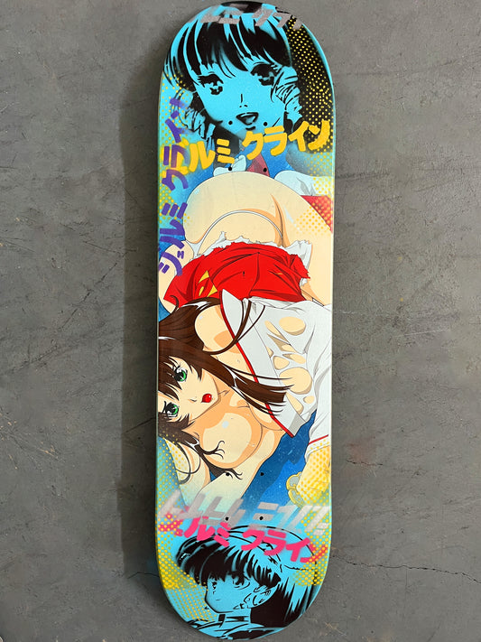 samurai maiden 8.5 X 32.25 BLUE GLITTER MIXED PROCESS SIGNED 1 of 1