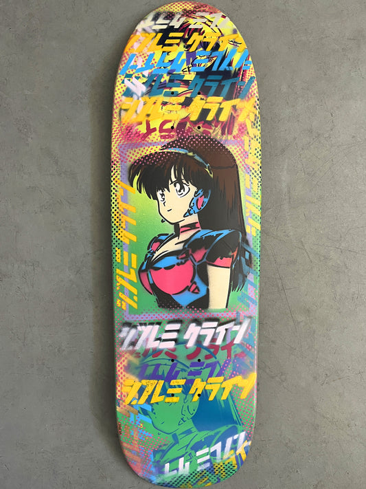 dream girl collage 9.5 X 32.25 YELLOW/GREEN GRADIENT HAND PAINTED SIGNED 1 of 1