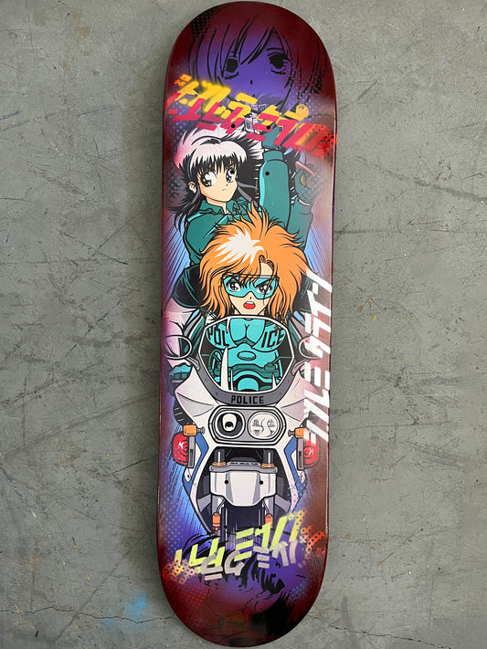 tokyo city police 7.88 X 31.75 RED/PURPLE ANODIZED MIXED PROCESS SIGNED 1 of 1