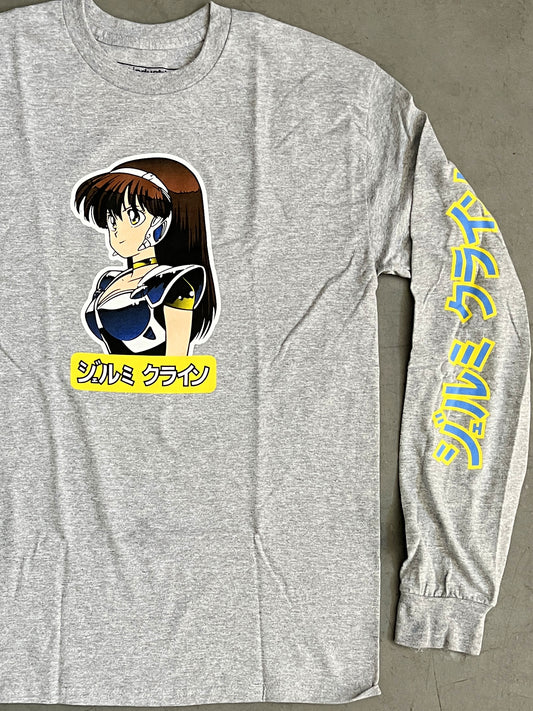 dream girl LONG SLEEVE t-shirt - HEATHER GREY