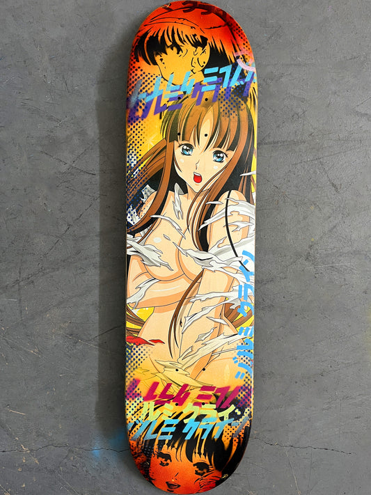 shredded 8.0 X 31.75 SUNSET GRADIENT MIXED PROCESS SIGNED 1 of 1