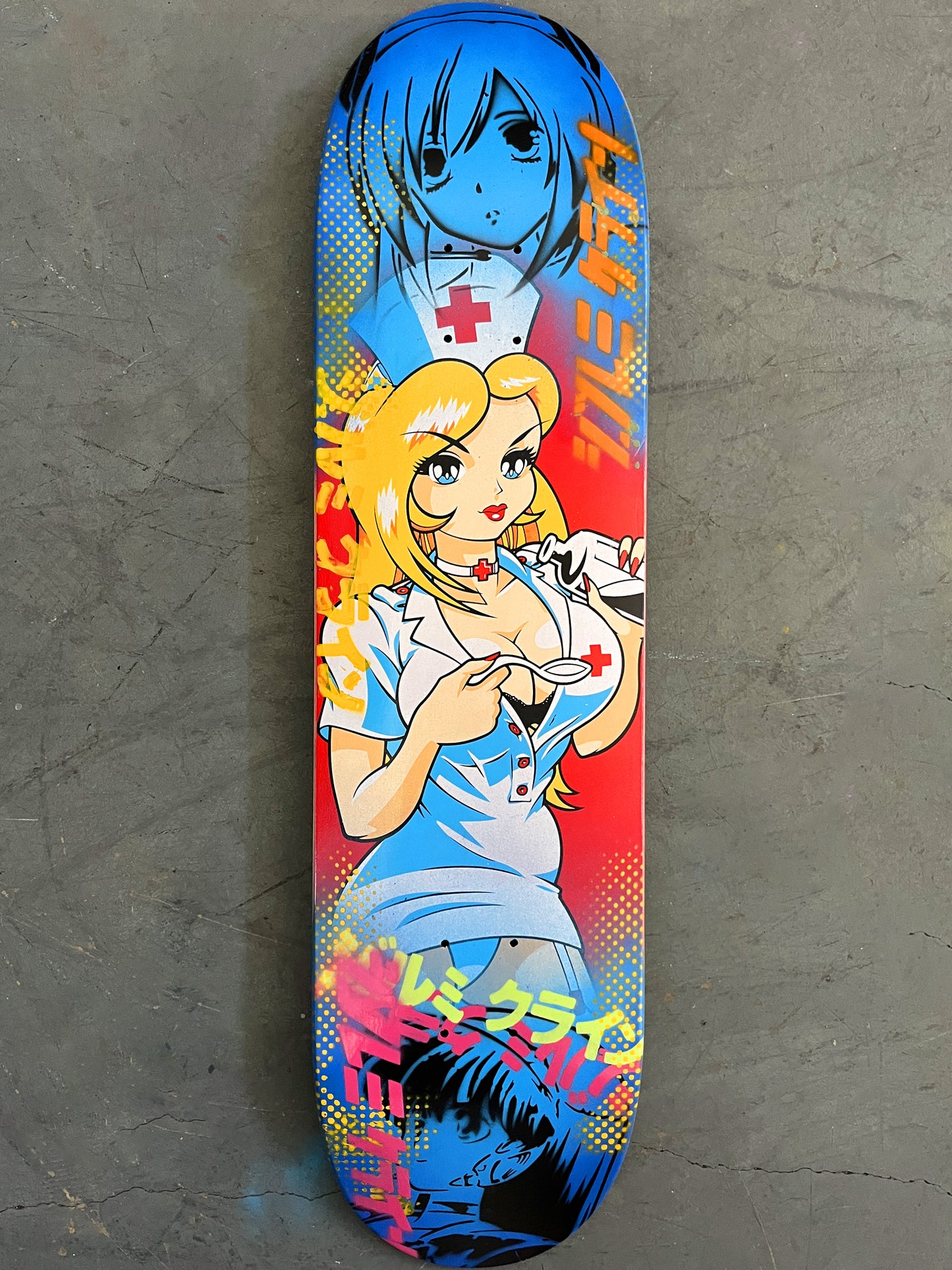 nurse krissy 8.0 X 31.75 BLUE MIXED PROCESS SIGNED 1 of 1